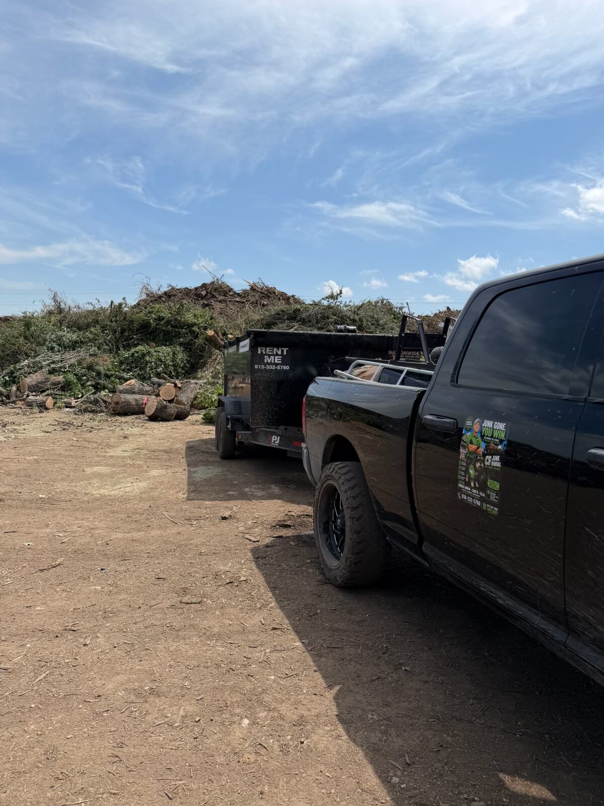 Debris removal in action