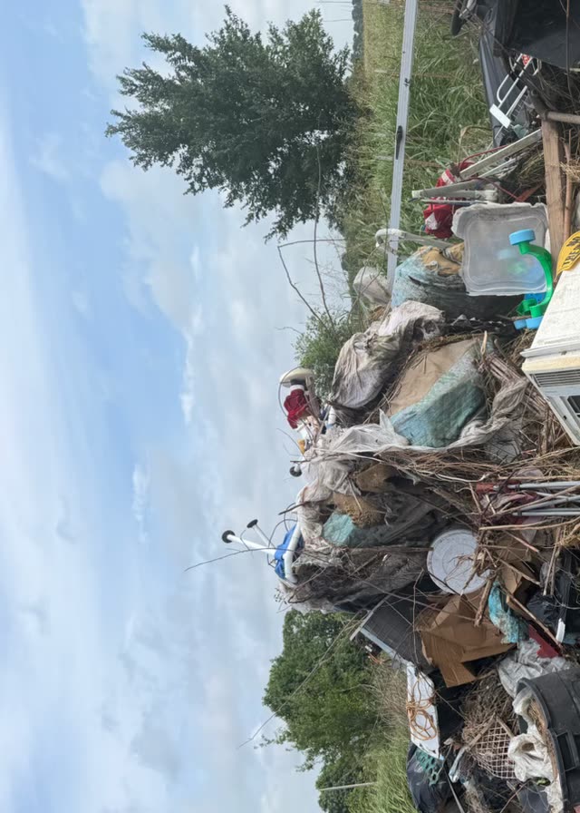 Debris cleared out